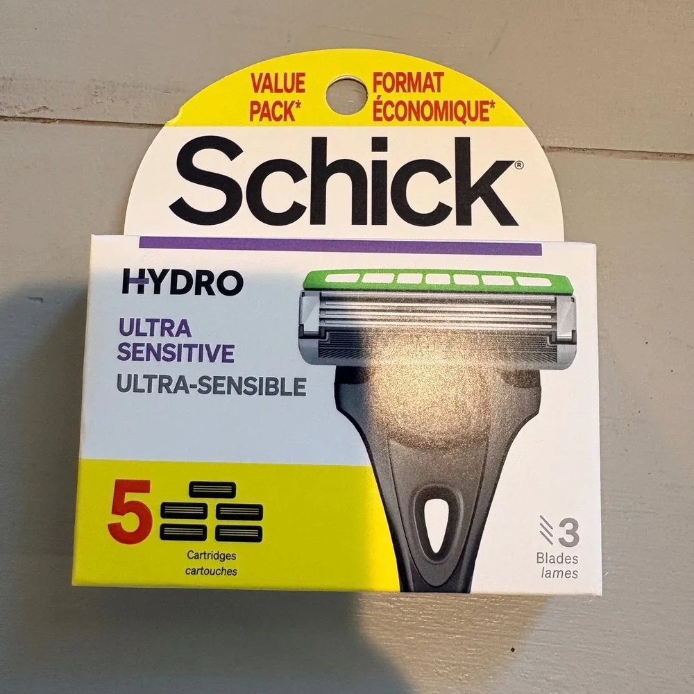 Schick Razor Refills Mens 20ct Hydro Ultra Sensitive 3 Blade NEW Value Pack 4pk
